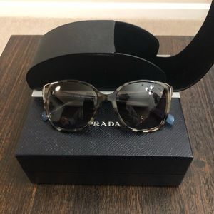 Prada Blue Tortoise Shell Sunglasses